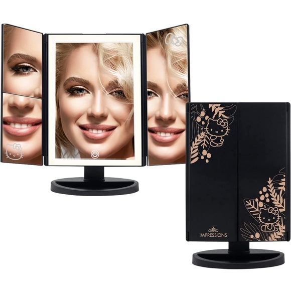 Impressions Vanity X Hello Kitty | TriFold LED Makeup Mirror with Magnification - Picture 1 of 5